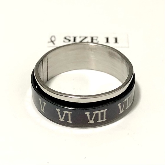 Jewelry | Roman Numerals Spinner Ring Size 11 | Poshmark